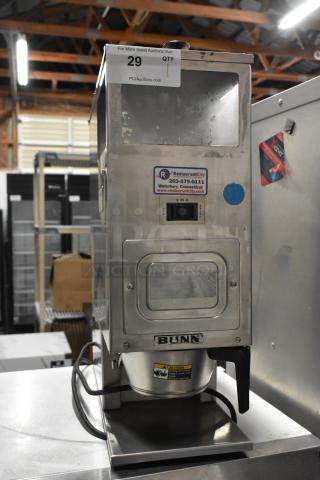 Bunn G-9 Metal Commercial Coffee Bean Grinder, 115V, 1 Phase. Features durable construction and countertop design.