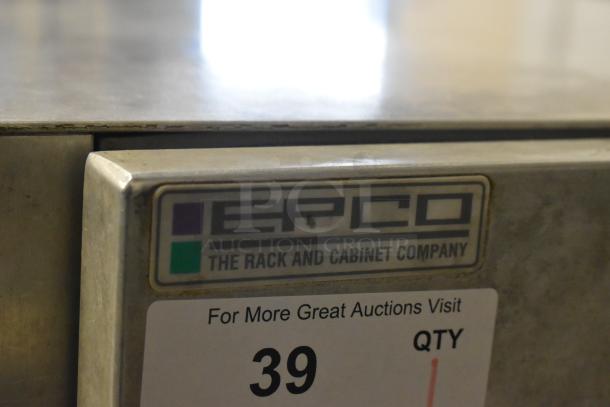 EPCO INSA61618H metal heated holding cabinet with EPCO label, mounted on commercial casters, 120V, 1 phase.