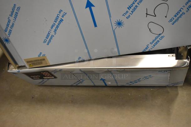 BRAND NEW SCRATCH AND DENT Piper Products RCM054S stainless steel undercounter blast chiller. Visible protective wrap and minor dents.