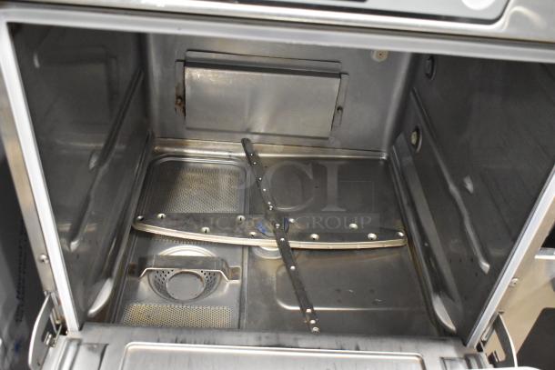 2023 Hobart LXER stainless steel undercounter dishwasher interior, clean condition, model details visible.