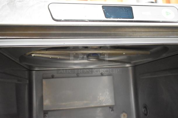 2023 Hobart LXER stainless steel commercial undercounter dishwasher, 120/208-240V, 1 phase, interior view, excellent condition.