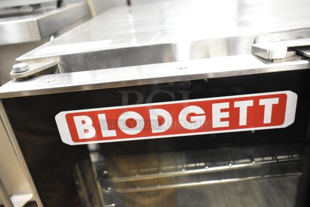 Blodgett Hydrovection Helix Convection Oven, stainless steel, full size with view-through doors and metal oven racks.