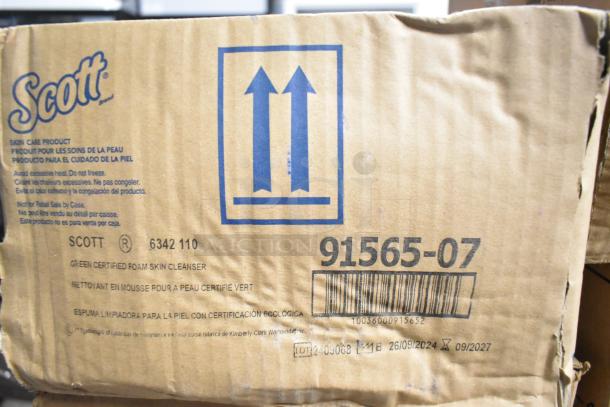 Box labeled "Scott 6342 110" Green Certified Foam Skin Cleanser. New condition, not for retail sale.