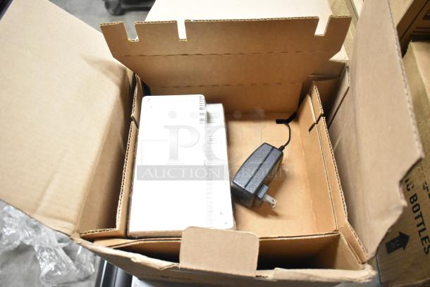 Brand new Pyramid 3700HD Heavy Duty Time Clock and Document Stamp in open box with power adapter included.