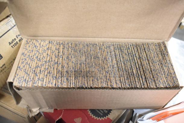 10 new boxes containing nickel rolls, Avery Dennison Monarch 1130 labeler, and 9078-3066 thermal receipt printer rolls.