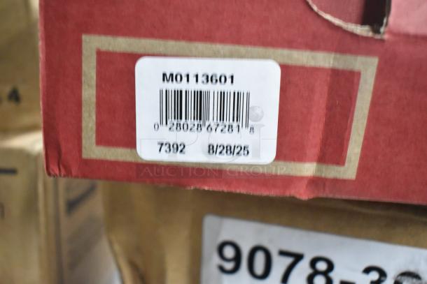 10 brand new boxes with nickel rolls, Avery Dennison Monarch 1130 labeler, 9078-3066 thermal receipt printer rolls. Visible barcode on box.