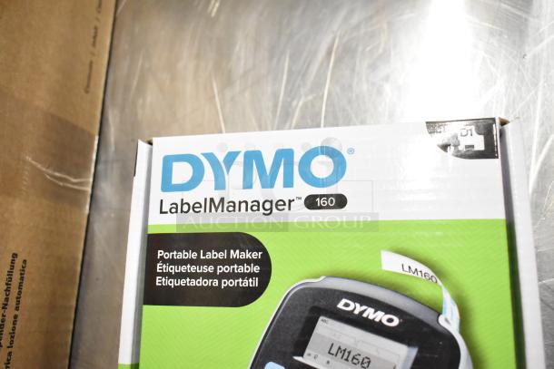 Brand new Dymo LabelManager 160 box, portable label maker, visible model and product details.