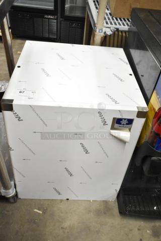 2017 Manitowoc RFS0650A commercial flake ice machine, 682 lb capacity, stainless steel, new condition, minor scratches.