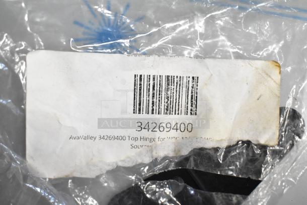 AvaValley 34269400 top hinge package with a visible barcode and label for WRC series wine refrigerators, in new condition.