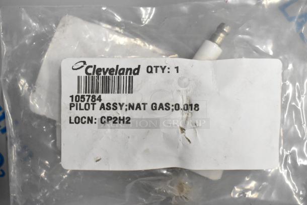 Cleveland 105784 pilot assembly for natural gas, 0.018, new condition, packaged with label showing item details.