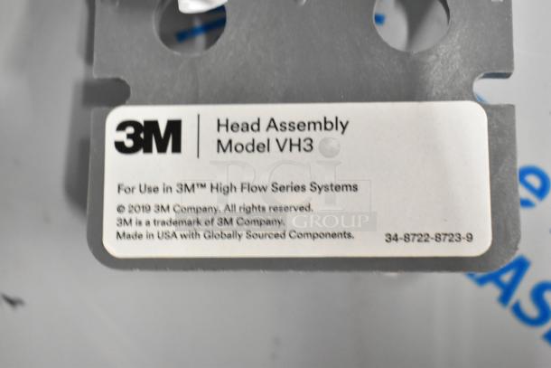 3M VH3 Head Assembly, new condition, label shows use in 3M High Flow Systems, Made in USA, Scratch and Dent item.