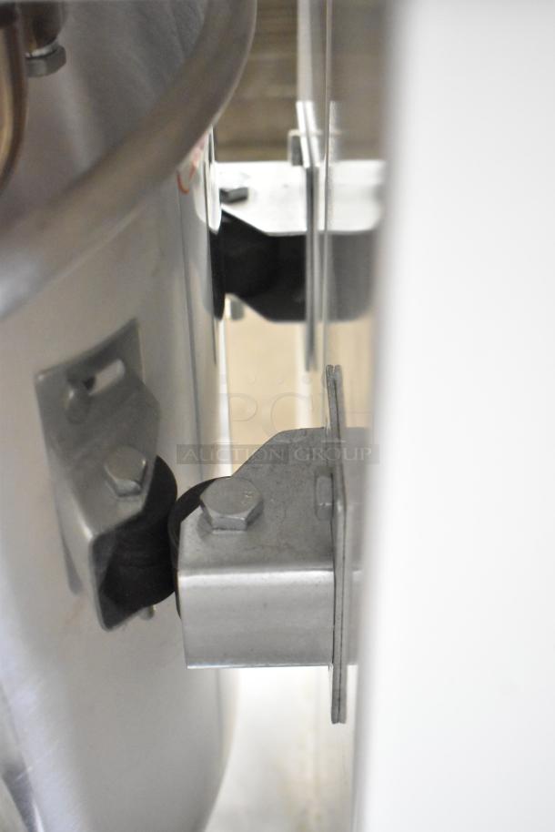 Estella 348SM60 spiral dough mixer's metal bowl attachment, showcasing durable construction. Ideal for commercial use.