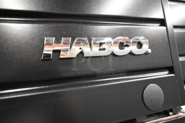 2019 Habco SE18 Single Door Reach In Cooler, metal exterior, poly-coated rack, 115V, 1 Phase, mint condition.