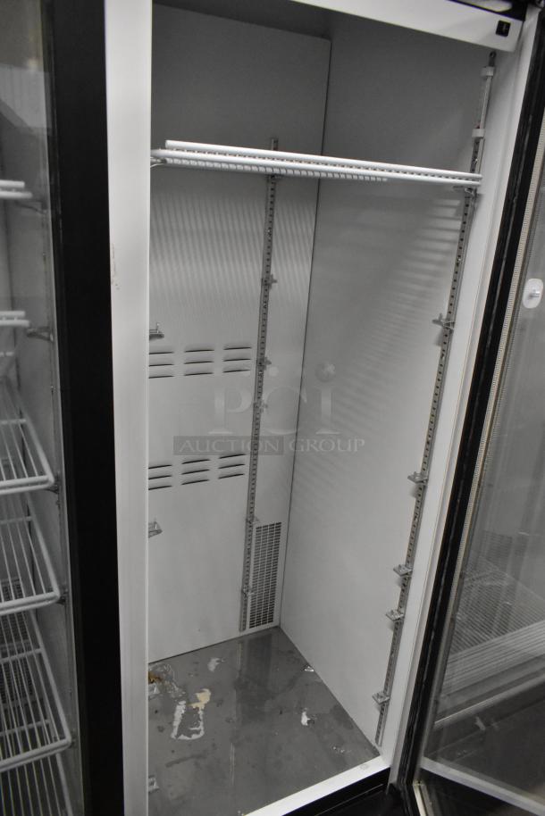 2019 Habco SE18 commercial cooler, single door, poly coated rack, metal construction, interior view, 115V, 1 phase.