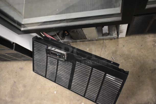 2019 Habco SE18 commercial cooler, single door, metal, poly-coated racks, 115V, 1 phase, panel open, needs repair.