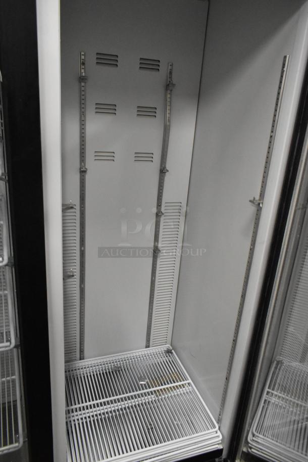 2019 Habco SE18 metal commercial cooler, single door, poly-coated racks, excellent condition, 115V, 1 phase.