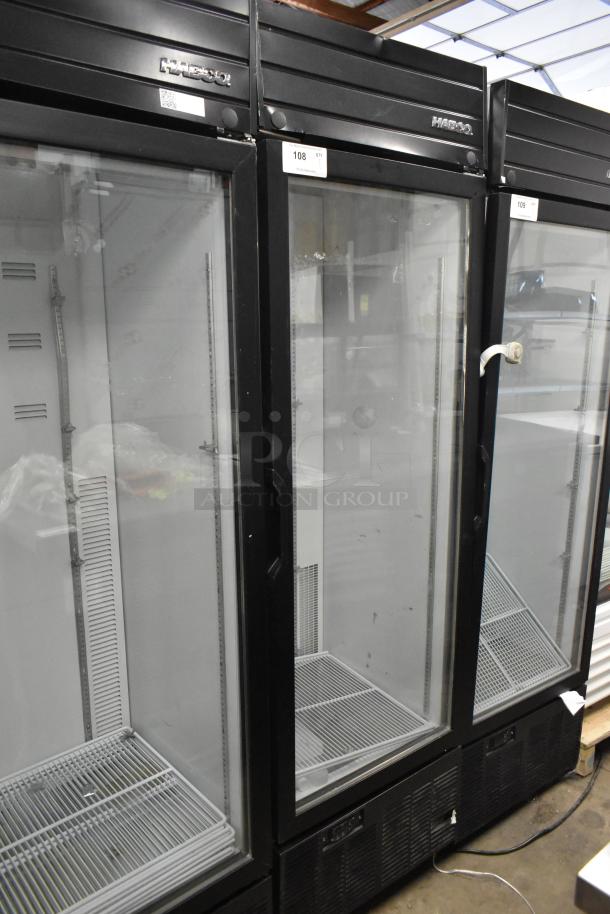 2019 Habco SE18 metal commercial single door reach-in cooler with poly coated rack. 115V, 1 phase, excellent condition.
