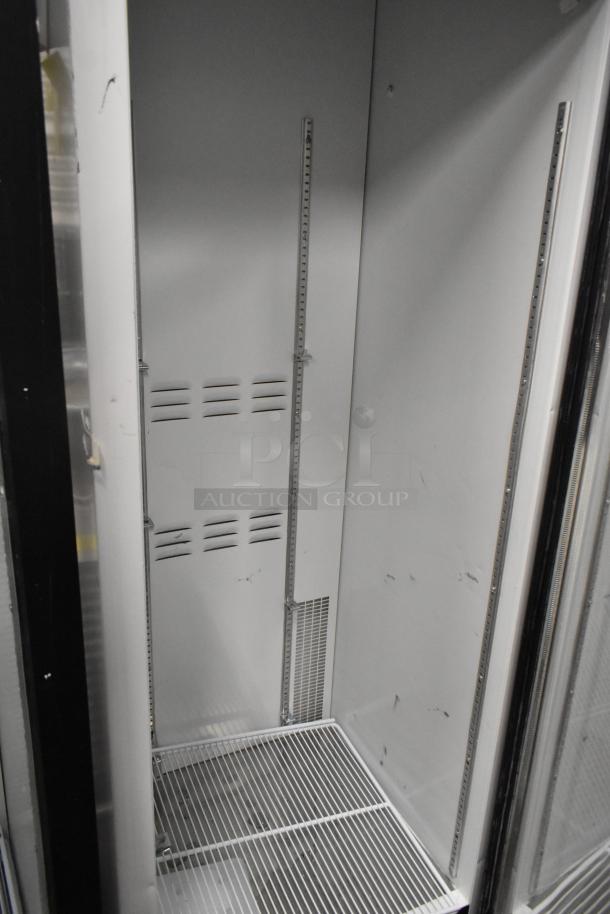 2019 Habco SE18 metal cooler with single door, poly coated rack. 115 Volts, 1 phase. Interior shows light wear.