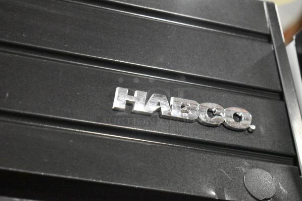 2019 Habco SE18 single door reach-in cooler with poly-coated rack. Features Habco logo on the metal finish. 115V, 1 phase.