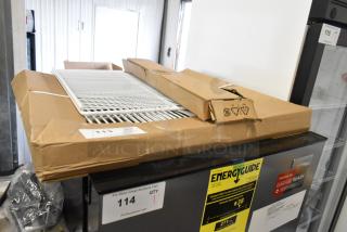 Brand new items with poly coated racks. Boxes slightly damaged. Auction offers double your bid value.