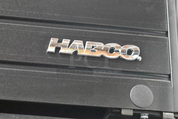 2019 Habco SE18 single door reach-in cooler, metal exterior, poly-coated racks, 115V, 1-phase.