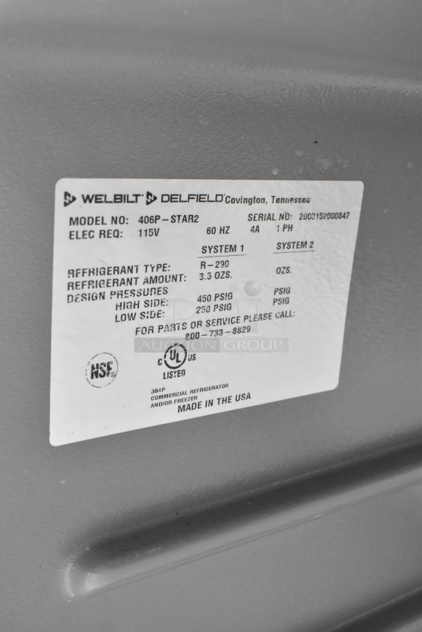 2020 Delfield 406P-STAR2 undercounter cooler, stainless steel, 115V, 1 Phase. NSF and UL listed. Made in USA.