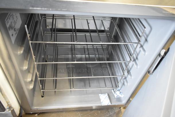 2020 Delfield 406P-STAR2 stainless steel undercounter cooler, single door, commercial casters, 115V, excellent condition.