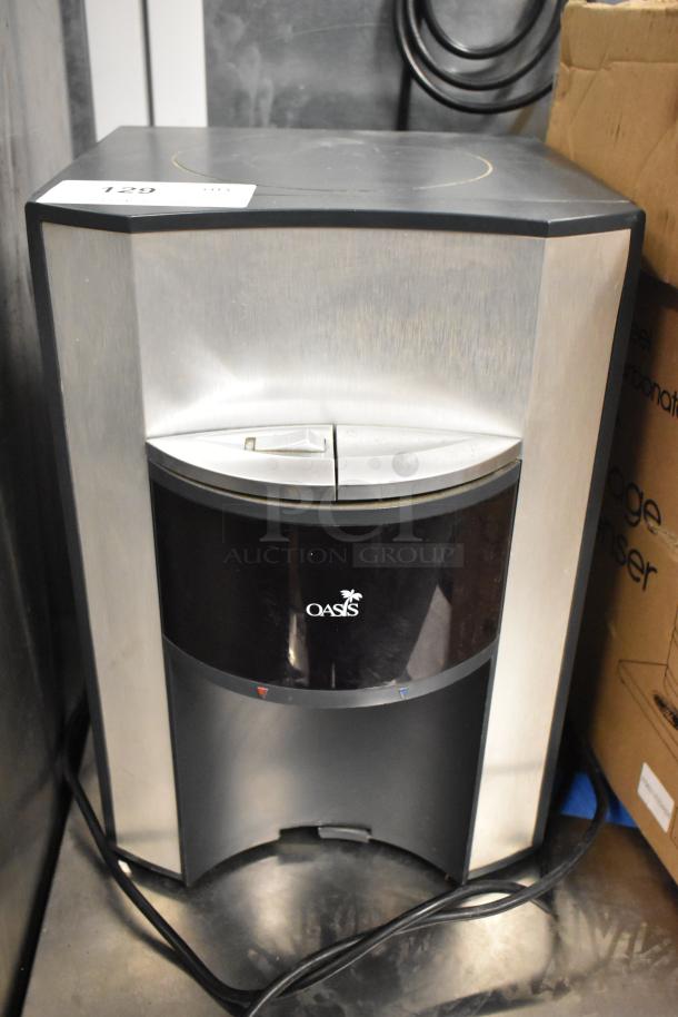 Oasis POU1CCTHS-HI001 metal countertop water dispenser, black and silver, 115 volts, 1 phase, excellent condition.