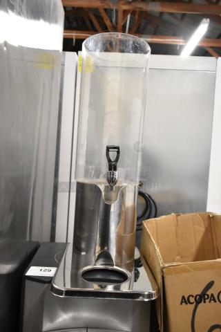 Acopa 176AT90212 1.8-gallon beverage dispenser, stainless steel and polycarbonate, excellent condition, single spout.