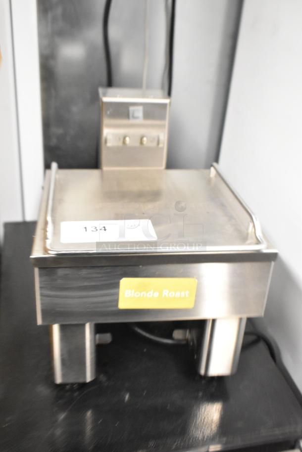2018 Bunn 1SH STAND stainless steel server stand, 120V, 1 phase, label reads "Blonde Roast," excellent condition.