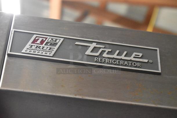 2017 True T-35 stainless steel 2-door reach-in cooler, commercial use, logo visible, operates on 115 volts, 1 phase.