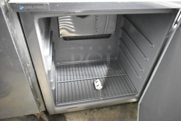 2019 Delfield 406P-STAR2 undercounter cooler, stainless steel, single door, on casters, 115V, 1 phase, good condition.