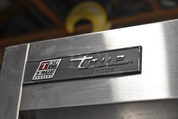 2017 True T-19F Stainless Steel Reach-In Freezer, single door, features True logo, 115V, 1 phase, poly-coated racks.