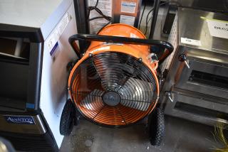 BRAND NEW Boltic SHAG-K07P portable electric salamander heater, 208V, 3 phase, with slight scratches.