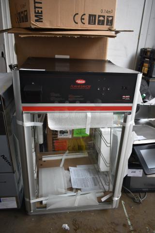 BRAND NEW Hatco Flav-r-savor heated holding cabinet, metal construction, countertop model, minor scratches, includes packaging.
