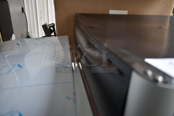 BRAND NEW Hatco Flav-r-savor Metal Commercial Heated Holding Cabinet, scratch and dent condition, visible imperfections.