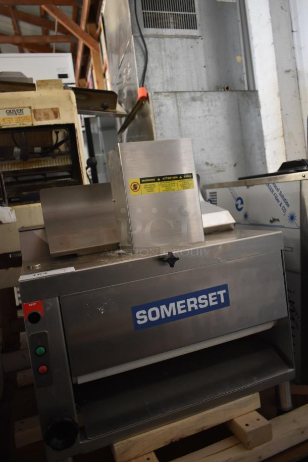 Somerset CDR-250 stainless steel dough moulder, commercial countertop model for 6-20" loaves, 115V, brand new with scratch and dent.