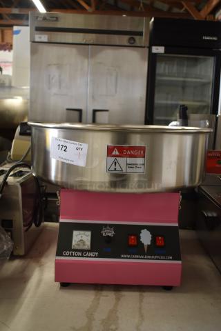 Carnival King 382CCME21 Cotton Candy Machine, 21" stainless bowl, brand new scratch and dent, 110V, 1-phase.
