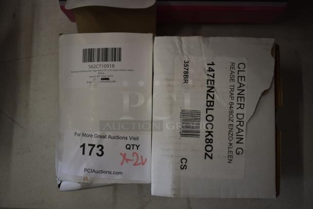 Two new items: Shurtape Cellulose Film Tape Roll 0.75"x72yds, 8/Pack, and Noble Eco Enzo-Kleen Grease Trap Block, 64/Case.