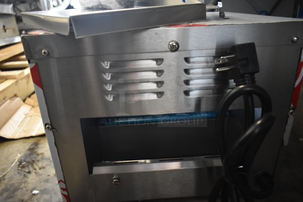 Brand new Galaxy 177GCT10 stainless steel conveyor toaster. Scratch and dent condition, 3" opening, 120V, 1 phase.