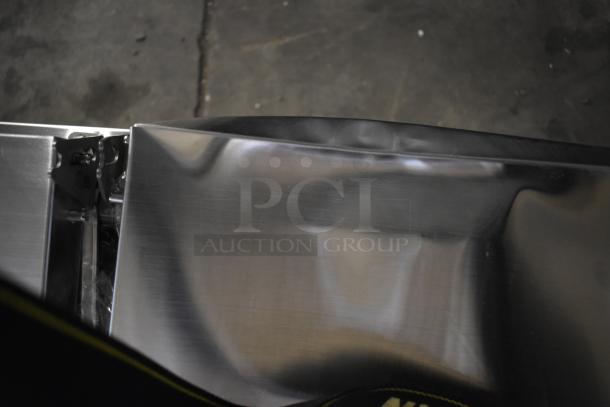 KoolMore SCDC-8P-SSL stainless steel prep station, new with dent visible; 71 in., eight-pan design, 115V, 1 phase.