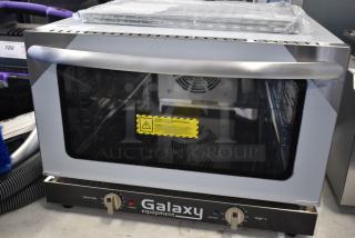 Brand new Galaxy 177COE3H stainless steel half size countertop convection oven, 120V, scratch and dent condition.