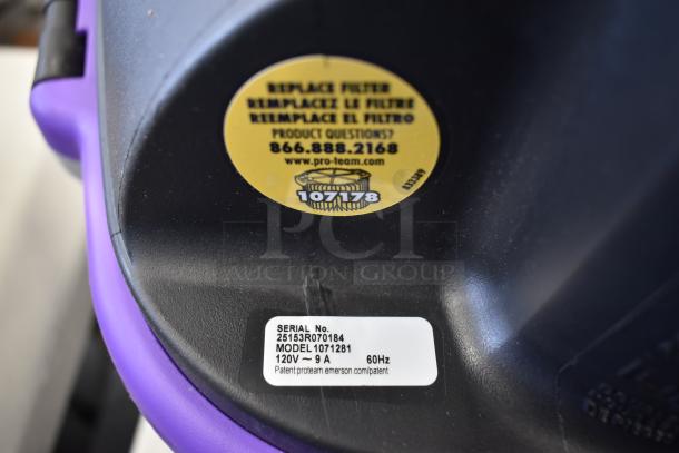 Brand new 2025 ProGuard 1071281 Wet Dry Vac, 120V, 1 phase, scratch and dent. Serial No. 25153R070184 label shown.