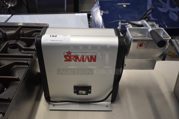 Brand new Sirman GF Dakota 20021608WNA electric hard cheese grater, 2 lb/min, 120V, 1 phase, scratch and dent, model 192.