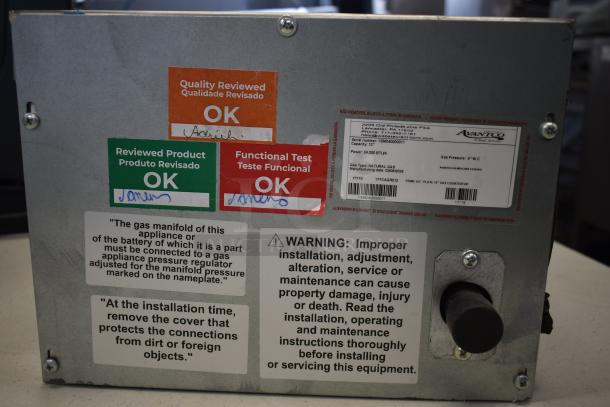 Avantco 177CAGR212 Chef Series 12" 2 Burner Gas Range, 50,000 BTU, brand new scratch and dent condition, labels indicate QA passed.