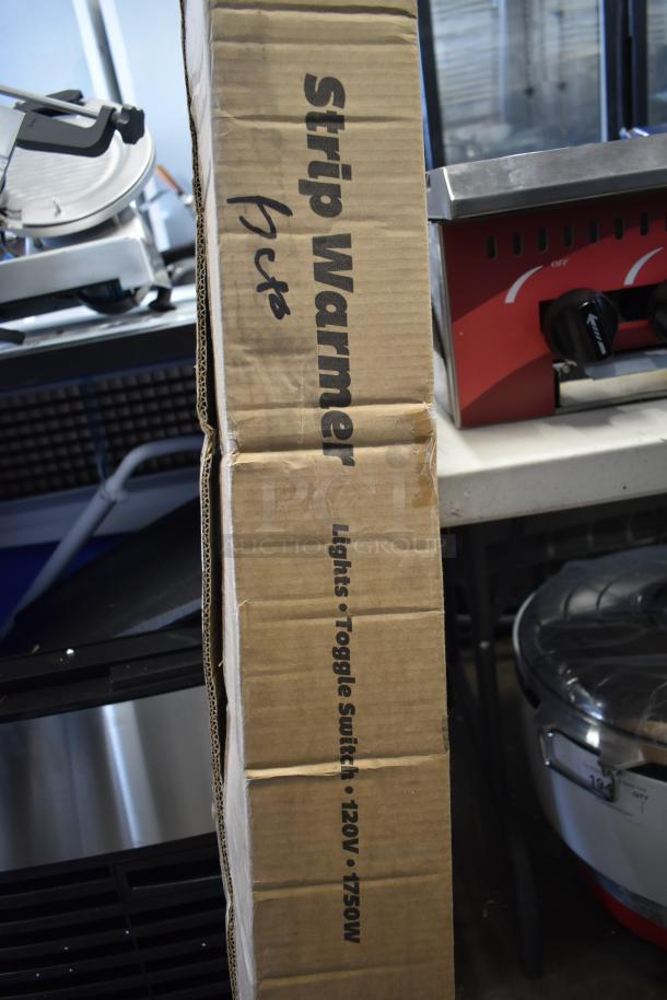 BRAND NEW SCRATCH AND DENT! ServIt 423SW60TLHA 60" lighted strip warmer in box. Features single toggle control, 120V, 1 Phase.