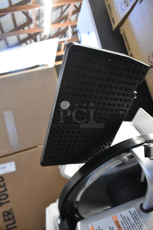 2023 Bizerba GSP HD 13" Automatic Gravity Feed Meat Slicer, heavy-duty, illuminated, in excellent condition, 120V, 1 phase.