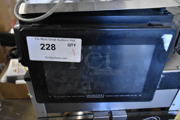 2016 Hobart HTi-LH commercial countertop food portioning scale, stock image. Missing power cord, untested. Model label visible.