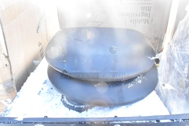 Brand new scratch and dent items including two black, stacked Regency Pan Racks in original packaging; signs of wear visible.