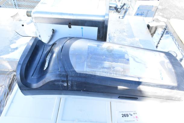 6-item lot including 4 poly drawers, a napkin dispenser, and whisks. Items show some wear, ideal for kitchen use.